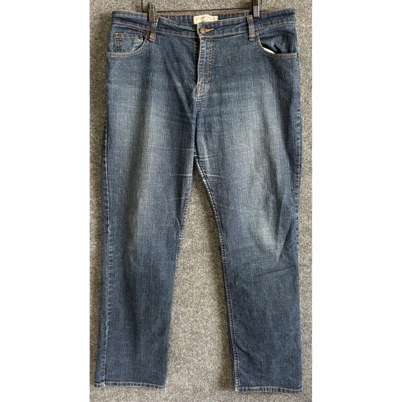 Levi Strauss Signature Denim - Levi Strauss Signature Stretch Mid Rise Straight Leg Jeans Womens Size 16 Medium